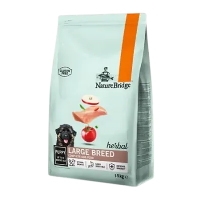 NatureBridge Herbal pour pour chiot de grande race 15 kg