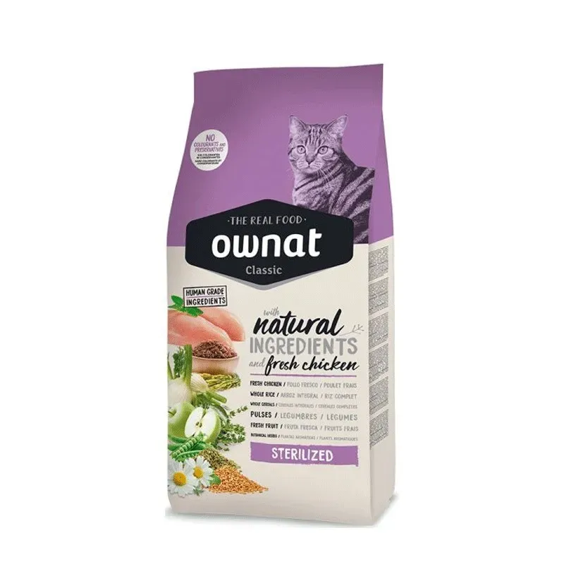 OWNAT CLASSIC STERILIZED 15 KG  Croquettes pour chat adultes stérilisés