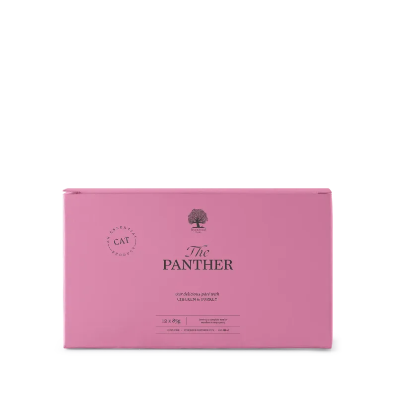 Lot de 12 Pâtées ESSENTIAL PANTHER pour chat stérilisés 85g