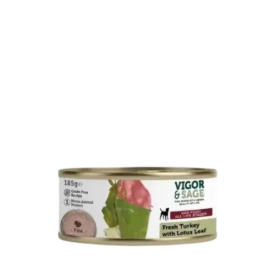 PÂTEE pour chien Lotus Leaf & Fresh Turkey - 185g