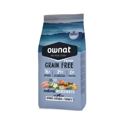 OWNAT GRAIN FREE PRIME DOG SENIOR Chicken & Turkey